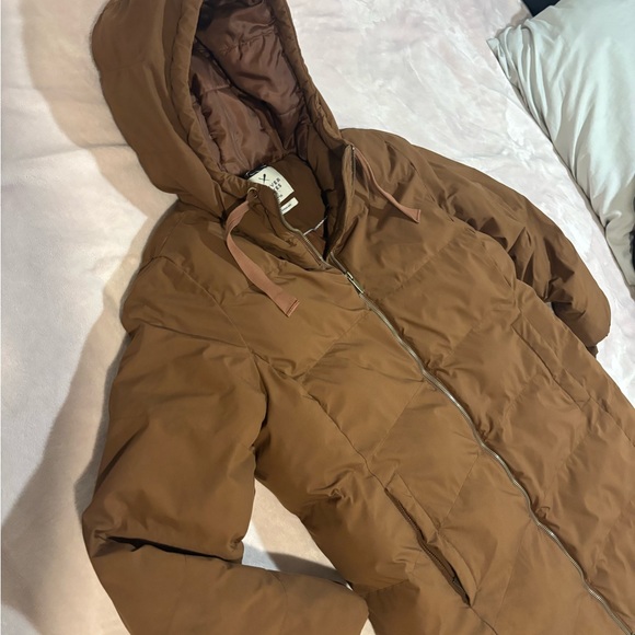 Denver Hayes Chocolate Hooded Puffer Coat - Picture 2 of 4